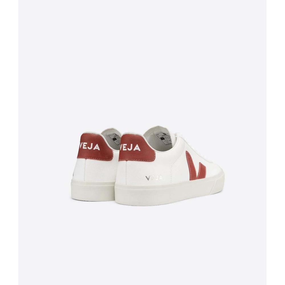 Veja CAMPO CHROMEFREE Women's Low Tops Sneakers White/Red | NZ 603ILH